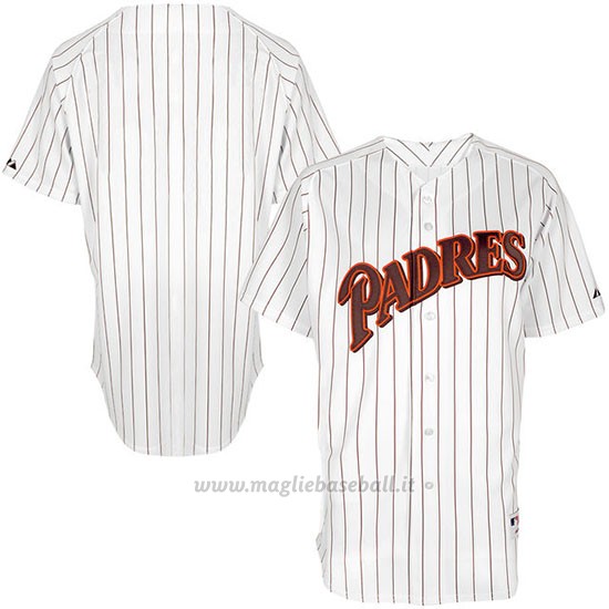 Maglia Baseball Uomo San Diego Padres San Diego Turn Back The Clock Bianco Marrone